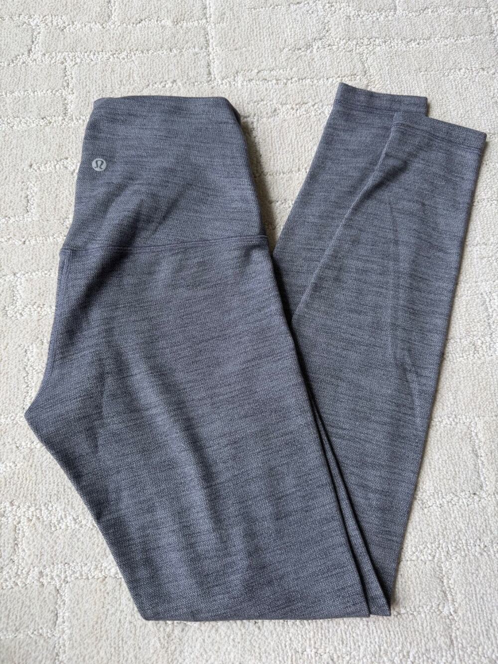 Lululemon Align Pant Super High-Rise 28" Mini Heathered Herringbone Black